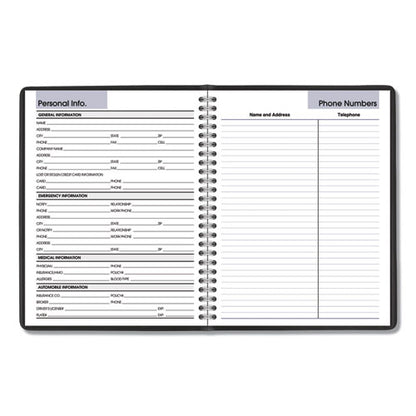 Dayminder Monthly Planner With Notes Column, Ruled Blocks, 8.75 X 7, Black Cover, 12-month (jan To Dec): 2026