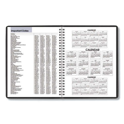 Dayminder Monthly Planner With Notes Column, Ruled Blocks, 8.75 X 7, Black Cover, 12-month (jan To Dec): 2026