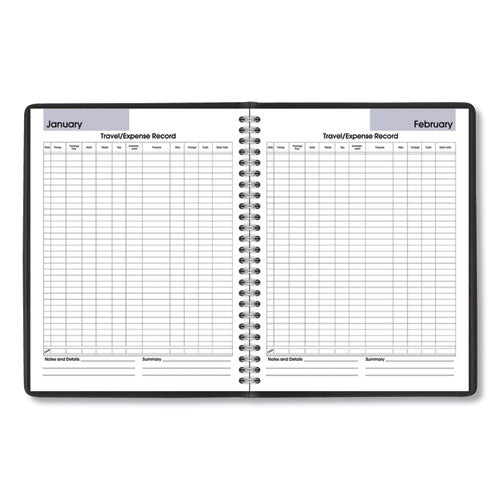 Dayminder Monthly Planner With Notes Column, Ruled Blocks, 8.75 X 7, Black Cover, 12-month (jan To Dec): 2026