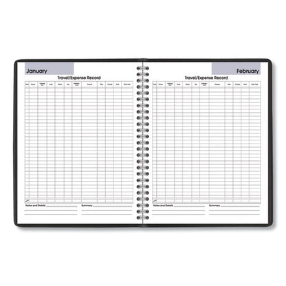 Dayminder Monthly Planner With Notes Column, Ruled Blocks, 8.75 X 7, Black Cover, 12-month (jan To Dec): 2026
