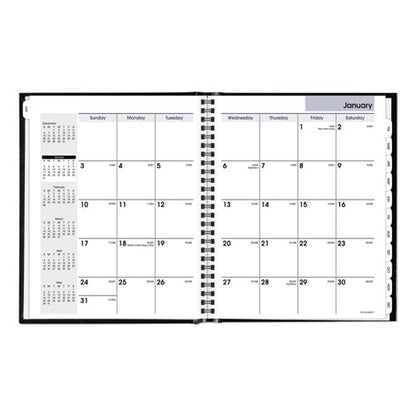 Dayminder Hard-cover Monthly Planner With Memo Section, Unruled Blocks, 8.5 X 7, Black Cover, 12-month (jan To Dec): 2026