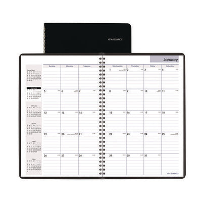 Dayminder Monthly Planner, Ruled Blocks, 12 X 8, Black Cover, 14-month: Dec 2025 To Jan 2027