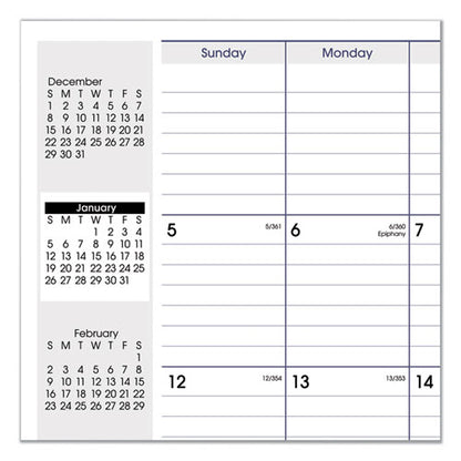 Dayminder Monthly Planner, Ruled Blocks, 12 X 8, Black Cover, 14-month: Dec 2025 To Jan 2027