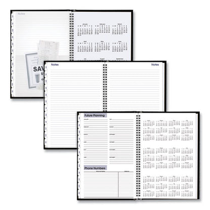 Dayminder Hard-cover Monthly Planner, Ruled Blocks, 11.75 X 8, Black Cover, 14-month: Dec 2025 To Jan 2027