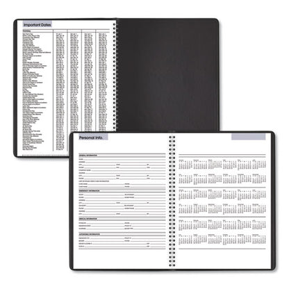 Dayminder Weekly Appointment Book, Vertical-column Format, 11 X 8, Black Cover, 12-month (jan To Dec): 2026