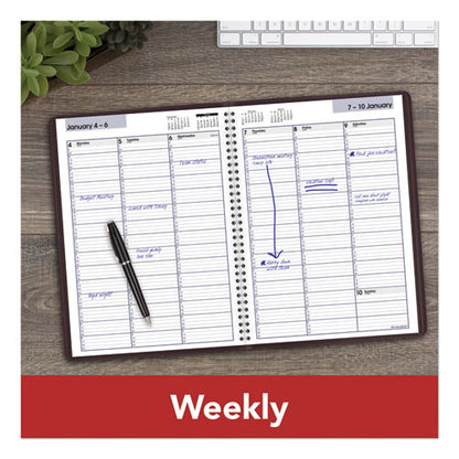 Dayminder Weekly Appointment Book, Vertical-column Format, 11 X 8, Burgundy Cover, 12-month (jan To Dec): 2026