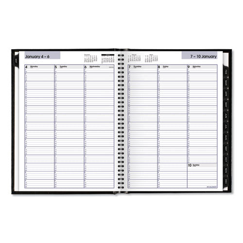 Dayminder Hardcover Weekly Vertical-column Format Appointment Book, 11 X 8, Black Cover, 12-month (jan To Dec): 2026