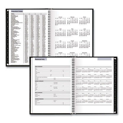 Dayminder Hardcover Weekly Vertical-column Format Appointment Book, 11 X 8, Black Cover, 12-month (jan To Dec): 2026