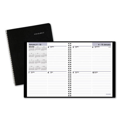 Dayminder Open-schedule Weekly Appointment Book, 8.75 X 7, Black Cover, 12-month (jan To Dec): 2026