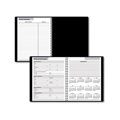 Dayminder Open-schedule Weekly Appointment Book, 8.75 X 7, Black Cover, 12-month (jan To Dec): 2026