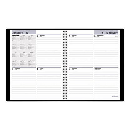 Dayminder Open-schedule Weekly Appointment Book, 8.75 X 7, Black Cover, 12-month (jan To Dec): 2026