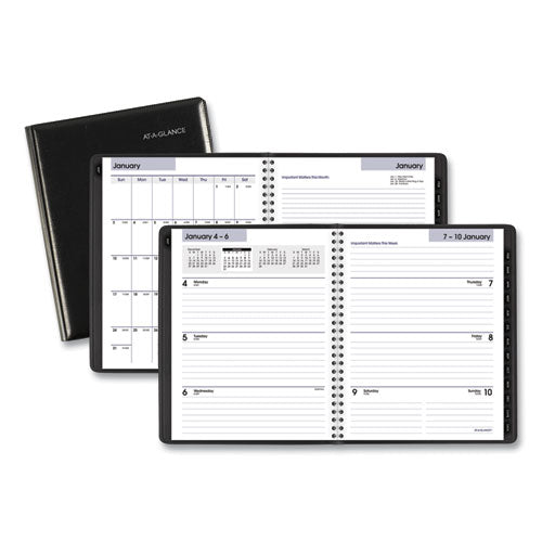 Dayminder Executive Weekly/monthly Refillable Planner, 8.75 X 7, Black Cover, 12-month (jan To Dec): 2026