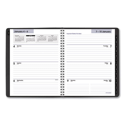 Dayminder Executive Weekly/monthly Refillable Planner, 8.75 X 7, Black Cover, 12-month (jan To Dec): 2026