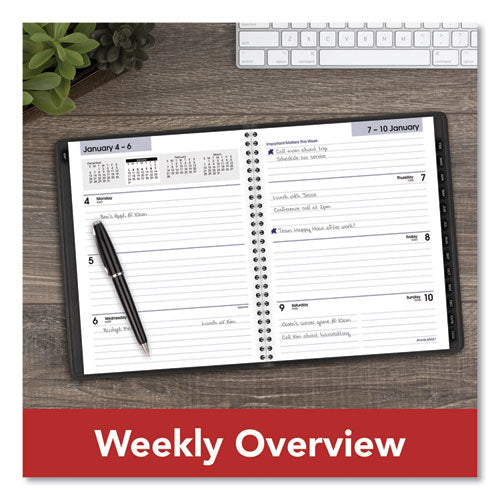 Dayminder Executive Weekly/monthly Refillable Planner, 8.75 X 7, Black Cover, 12-month (jan To Dec): 2026