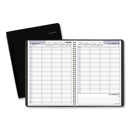 Dayminder Four-person Group Daily Appointment Book, 11 X 8, Black Cover, 12-month (jan To Dec): 2026