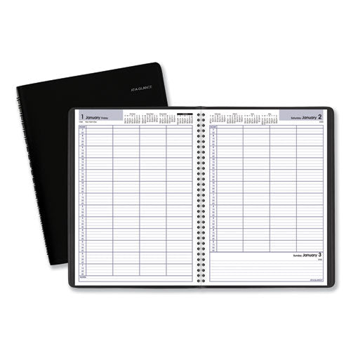 Dayminder Four-person Group Daily Appointment Book, 11 X 8, Black Cover, 12-month (jan To Dec): 2026