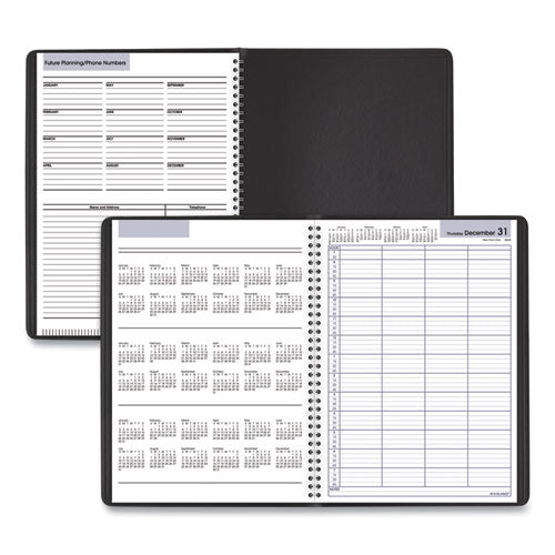 Dayminder Four-person Group Daily Appointment Book, 11 X 8, Black Cover, 12-month (jan To Dec): 2026