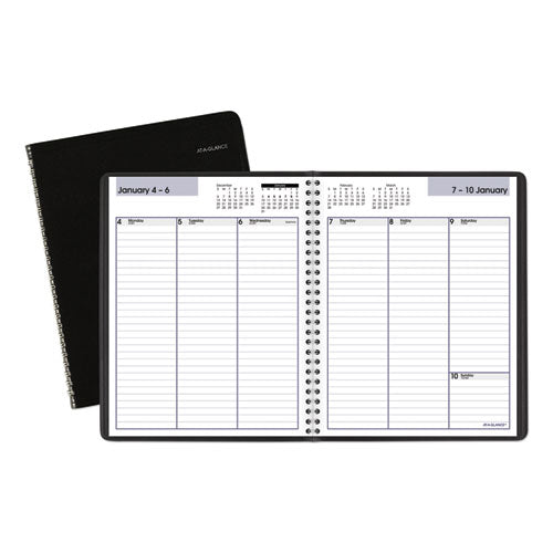 Dayminder Weekly Planner, Vertical-column Format, 8.75 X 7, Black Cover, 12-month (jan To Dec): 2026