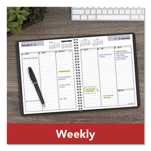 Dayminder Weekly Planner, Vertical-column Format, 8.75 X 7, Black Cover, 12-month (jan To Dec): 2026