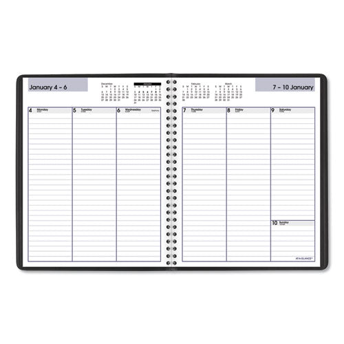 Dayminder Weekly Planner, Vertical-column Format, 8.75 X 7, Black Cover, 12-month (jan To Dec): 2026