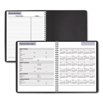 Dayminder Weekly Planner, Vertical-column Format, 8.75 X 7, Black Cover, 12-month (jan To Dec): 2026