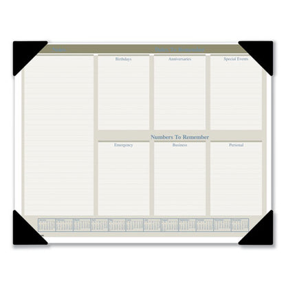 Executive Monthly Desk Pad Calendar, 22 X 17, White Sheets, Black Corners, 12-month (jan To Dec): 2026