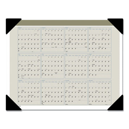 Executive Monthly Desk Pad Calendar, 22 X 17, White Sheets, Black Corners, 12-month (jan To Dec): 2026