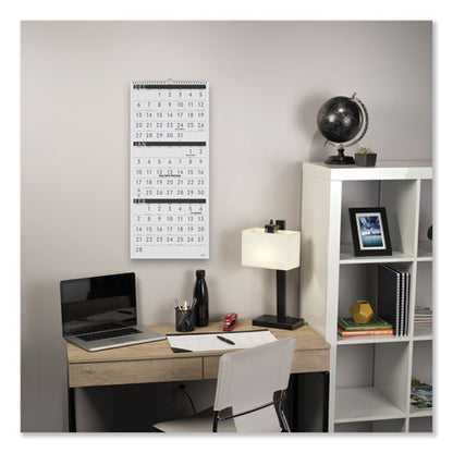 Three-month Reference Wall Calendar, Contemporary Artwork/formatting, 12 X 27, White Sheets, 15-month: Dec 2025 To Feb 2027