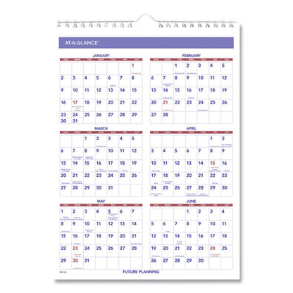 Monthly Wall Calendar With Ruled Daily Blocks, 8 X 11, White Sheets, 12-month (jan To Dec): 2026