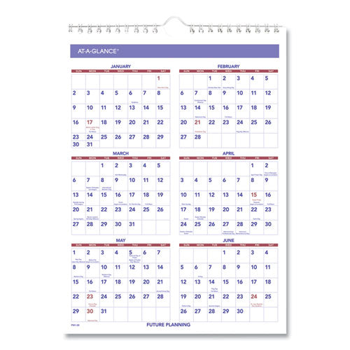 Monthly Wall Calendar With Ruled Daily Blocks, 8 X 11, White Sheets, 12-month (jan To Dec): 2026