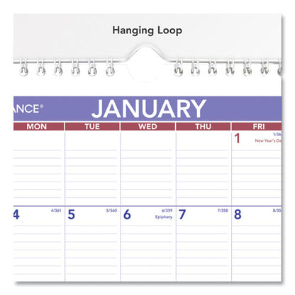 Monthly Wall Calendar With Ruled Daily Blocks, 8 X 11, White Sheets, 12-month (jan To Dec): 2026