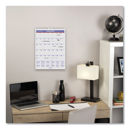 Monthly Wall Calendar With Ruled Daily Blocks, 8 X 11, White Sheets, 12-month (jan To Dec): 2026