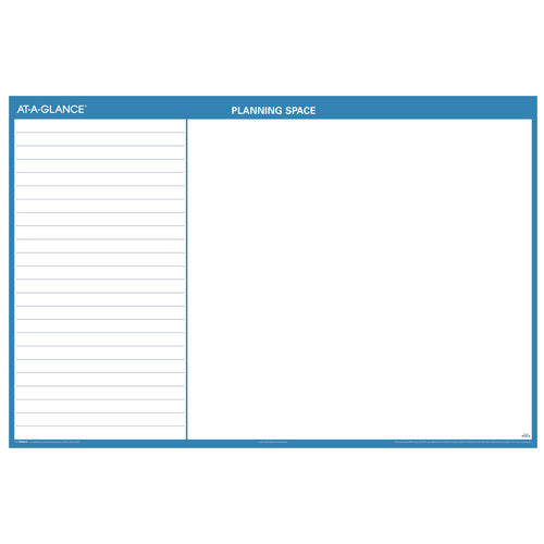 Horizontal Reversible/erasable Wall Planner, 36 X 24, White/blue Sheets, 12-month (jan To Dec): 2026