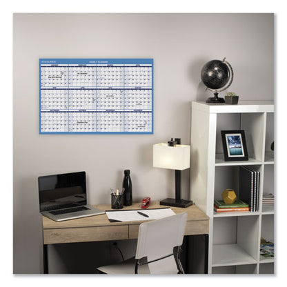 Horizontal Reversible/erasable Wall Planner, 36 X 24, White/blue Sheets, 12-month (jan To Dec): 2026