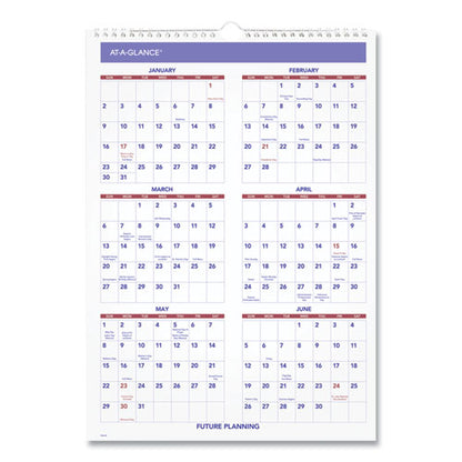 Monthly Wall Calendar With Ruled Daily Blocks, 12 X 17, White Sheets, 12-month (jan To Dec): 2026