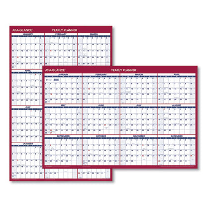 Erasable Vertical/horizontal Wall Planner, 32 X 48, White/blue/red Sheets, 12-month (jan To Dec): 2026