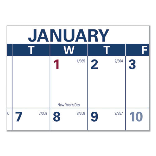 Erasable Vertical/horizontal Wall Planner, 32 X 48, White/blue/red Sheets, 12-month (jan To Dec): 2026