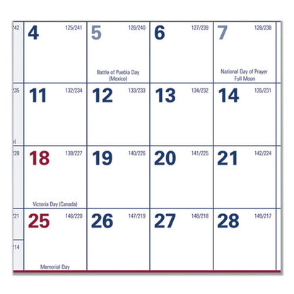 Erasable Vertical/horizontal Wall Planner, 32 X 48, White/blue/red Sheets, 12-month (jan To Dec): 2026