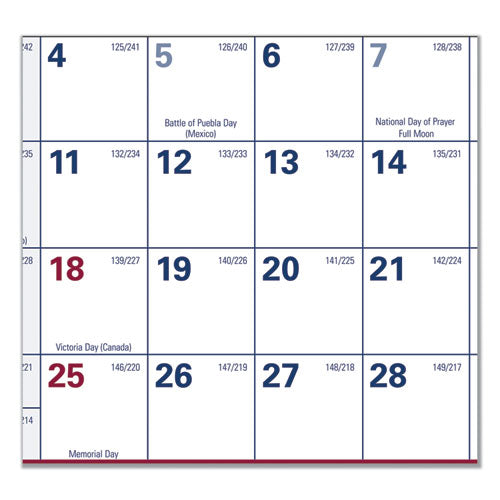 Erasable Vertical/horizontal Wall Planner, 32 X 48, White/blue/red Sheets, 12-month (jan To Dec): 2026