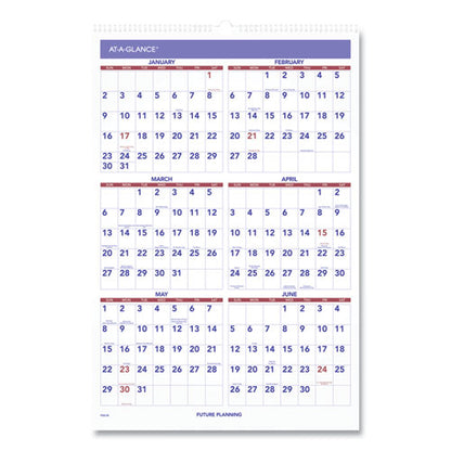 Monthly Wall Calendar With Ruled Daily Blocks, 15.5 X 22.75, White Sheets, 12-month (jan To Dec): 2026