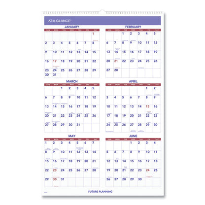 Monthly Wall Calendar With Ruled Daily Blocks, 20 X 30, White Sheets, 12-month (jan To Dec): 2026