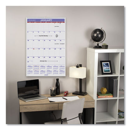Monthly Wall Calendar With Ruled Daily Blocks, 20 X 30, White Sheets, 12-month (jan To Dec): 2026