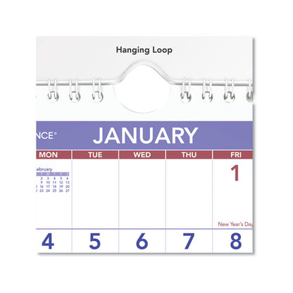 Mini Monthly Wall Calendar With Fold-out Easel, 7 X 8, White Sheets, 12-month (jan To Dec): 2026