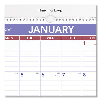 Erasable Wall Calendar, 15.5 X 22.75, White Sheets, 12-month (jan To Dec): 2026