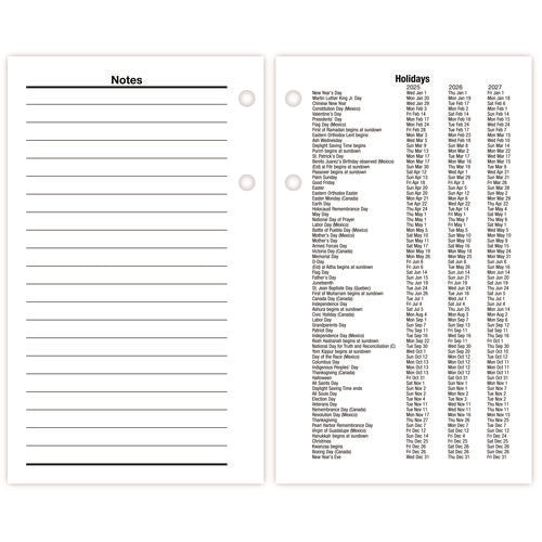 Financial Desk Calendar Refill, 3.5 X 6, White Sheets, 12-month (jan To Dec): 2026