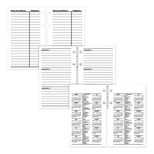 Financial Desk Calendar Refill, 3.5 X 6, White Sheets, 12-month (jan To Dec): 2026