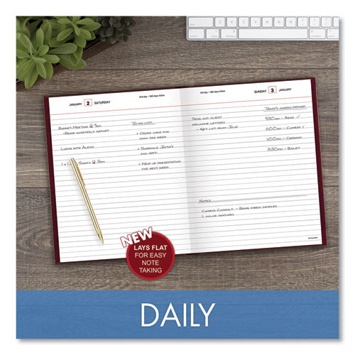 Standard Diary Daily Diary, 2026 Edition, Medium/college Rule, Red Cover, (200) 9.5 X 7.5 Sheets