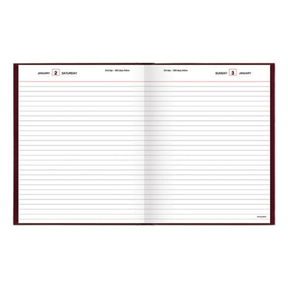 Standard Diary Daily Diary, 2026 Edition, Medium/college Rule, Red Cover, (200) 9.5 X 7.5 Sheets