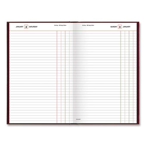 Standard Diary Daily Journal, 2026 Edition, Wide/legal Rule, Red Cover, (210) 12 X 7.75 Sheets