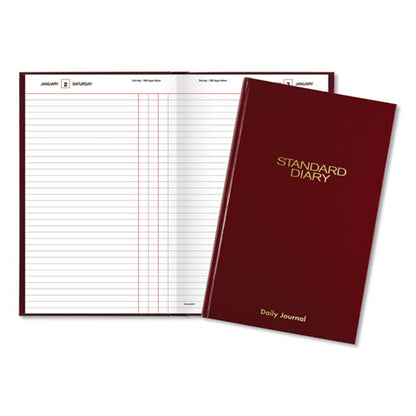 Standard Diary Daily Journal, 2026 Edition, Wide/legal Rule, Red Cover, (210) 12 X 7.75 Sheets